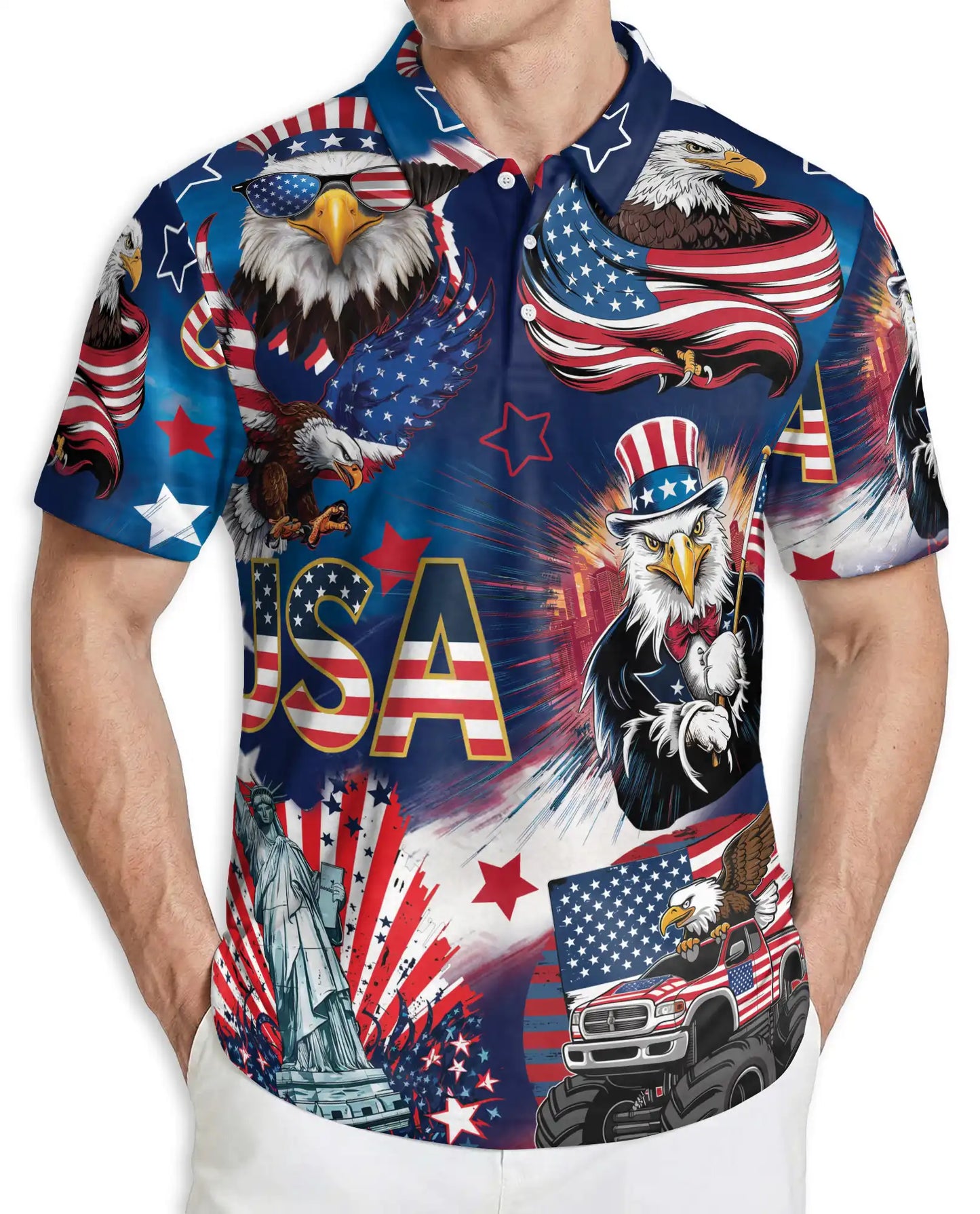 USA Eagle Polo Shirt | Netecom