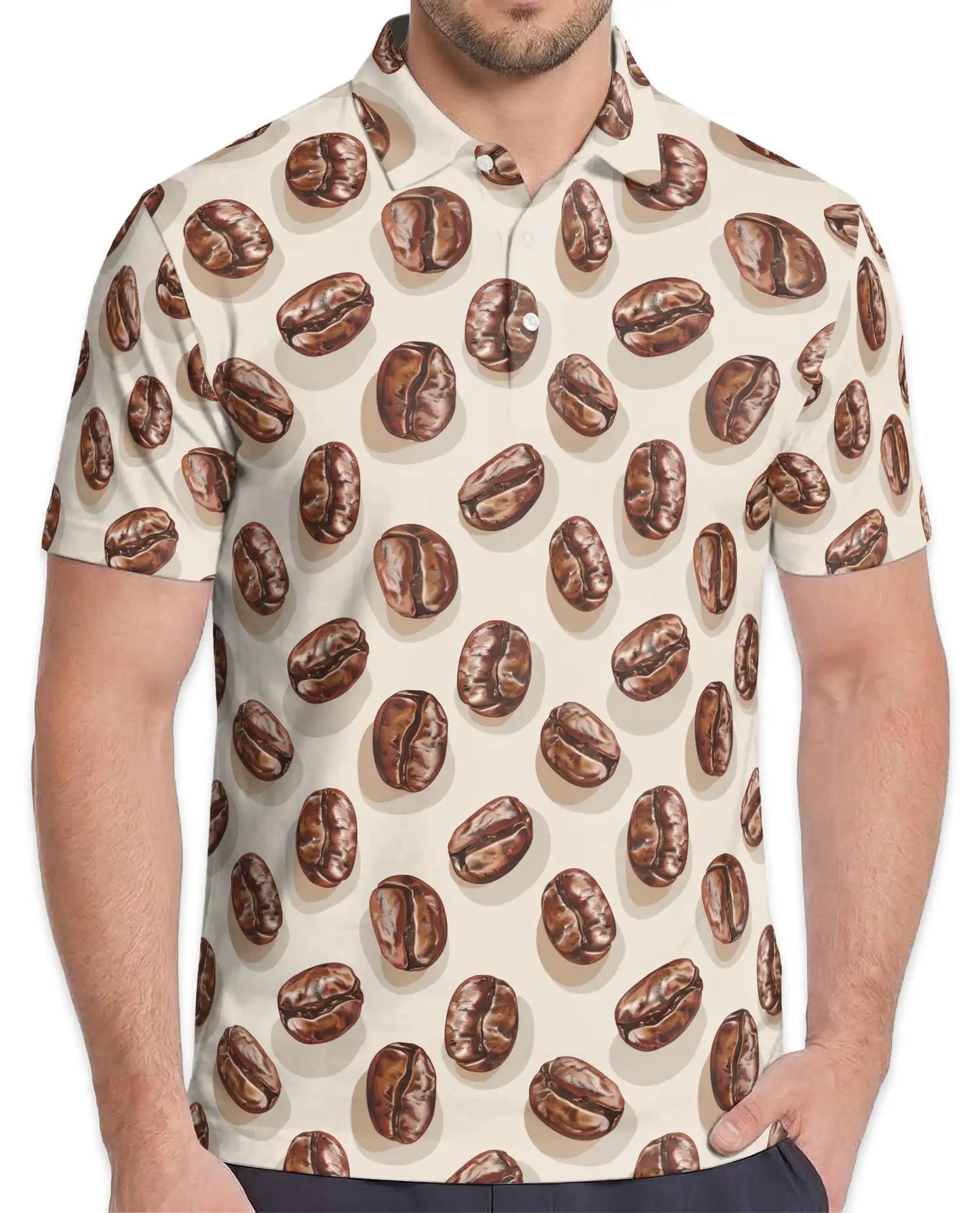 Coffee Bean Polo Shirt for Men – Casual Cafe Style | Netecom