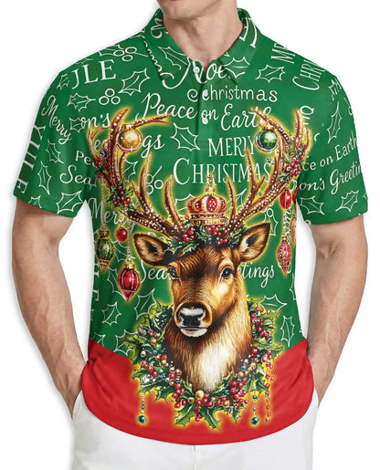 Christmas Reindeer Polo Shirt – Festive Holiday Style | Netecom