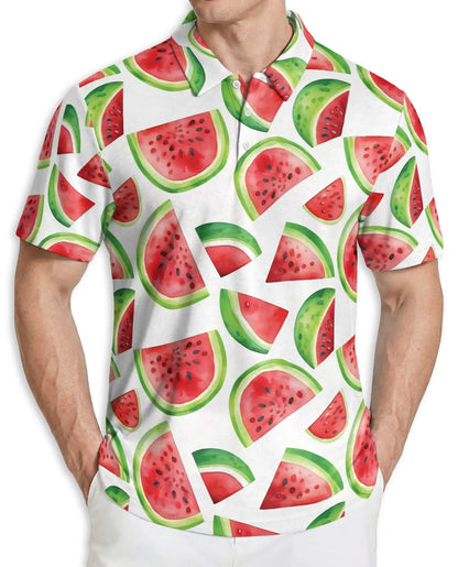 Watermelon Print Polo Shirt – Fresh Summer Style | Netecom