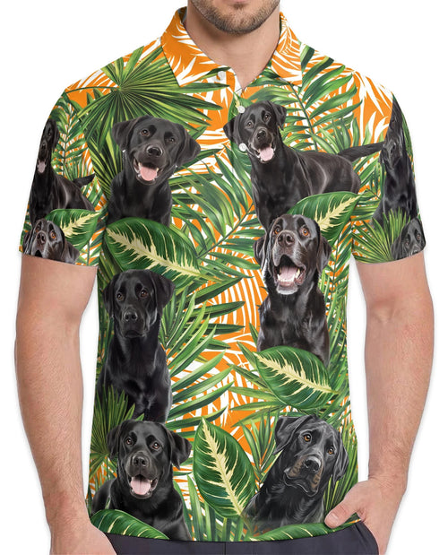 Black Labrador Retriever Polo Shirt for Men – Cute Dog Lover Style | Netecom