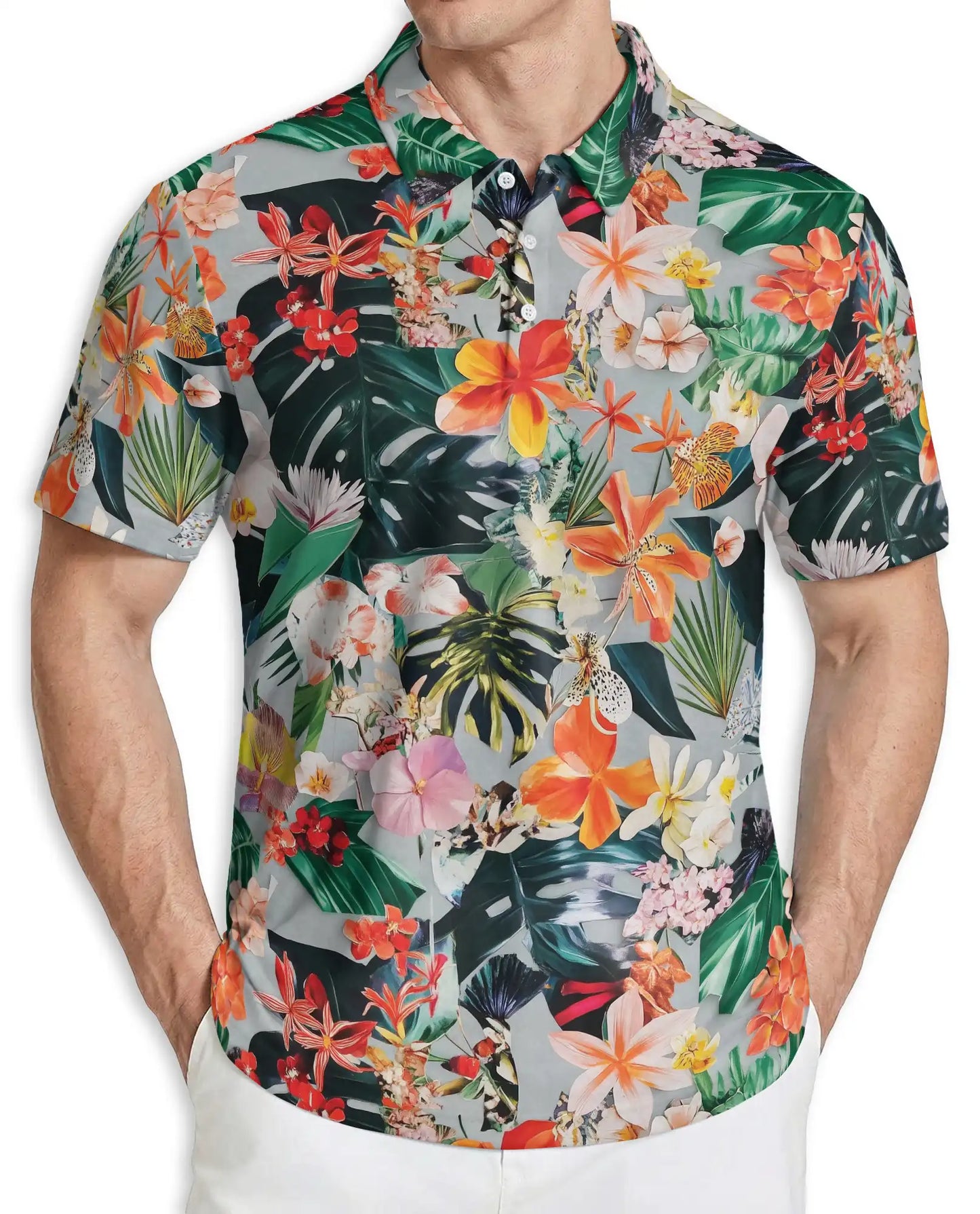 Tropical Floral Polo Shirt – Summer Hawaiian Style | Netecom