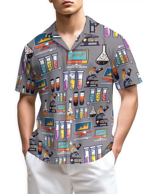 Chemistry Science Lab 3D Hawaiian Shirt for Men – Geek STEM Style | Netecom