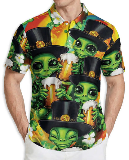 Alien St Patrick’s Polo Shirt – Funny Beer | Netecom