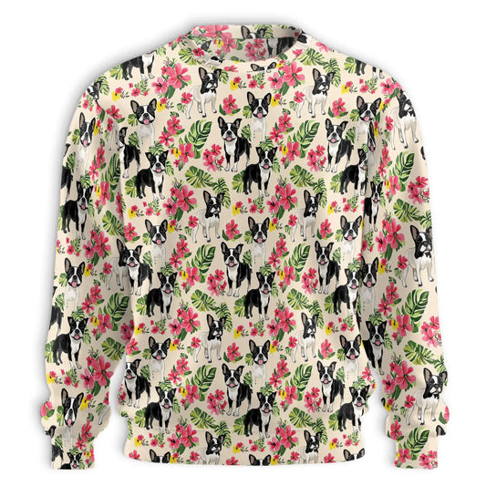 Boston Terrier Sweatshirt, 3D All Over Print Cute Dog Crewneck Pullover for Men Women, Boston Terrier Lover Gift - Netecom
