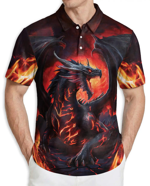 Fire Dragon Fantasy Polo Shirt | Netecom