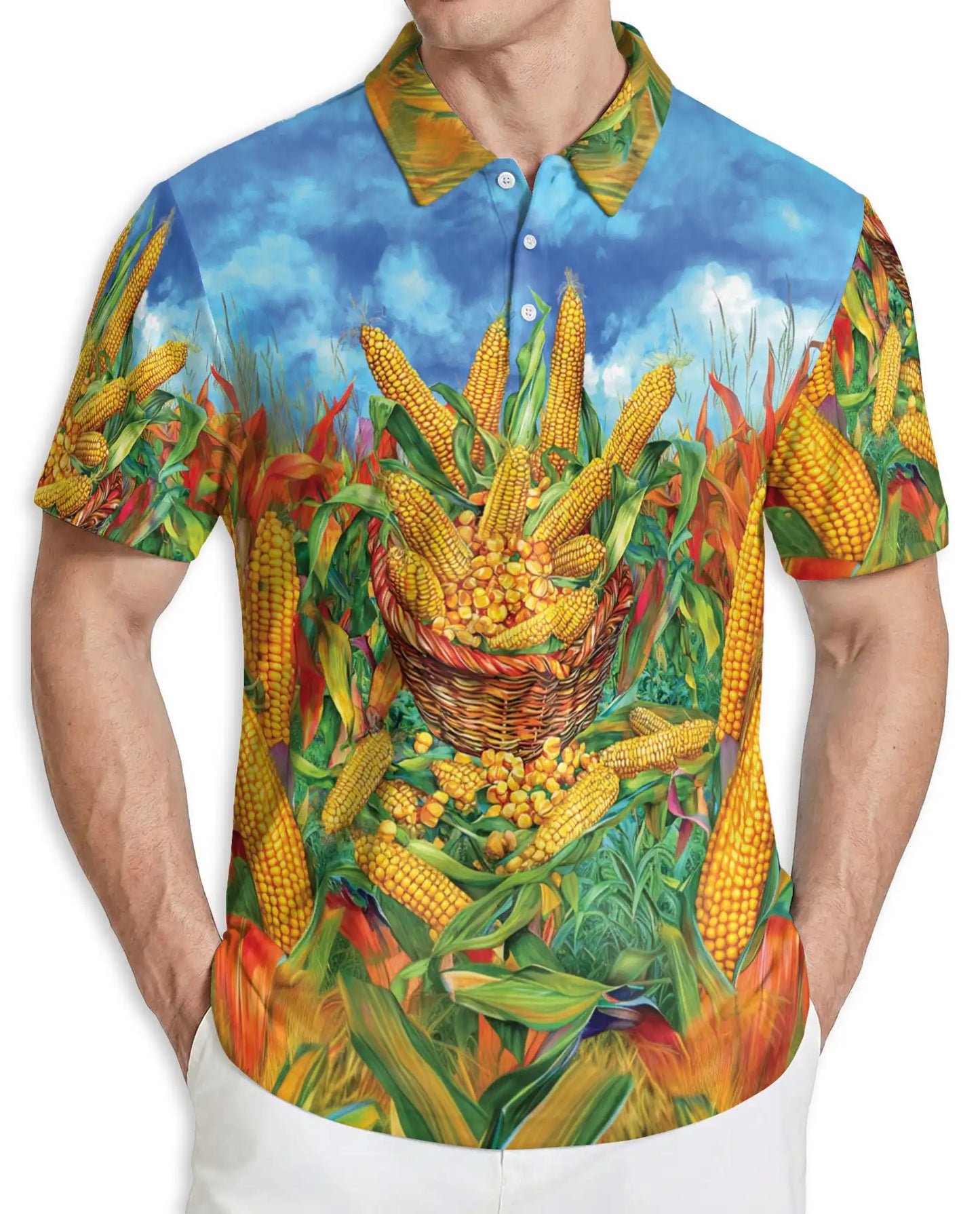 Corn Field Harvest Polo Shirt | Netecom