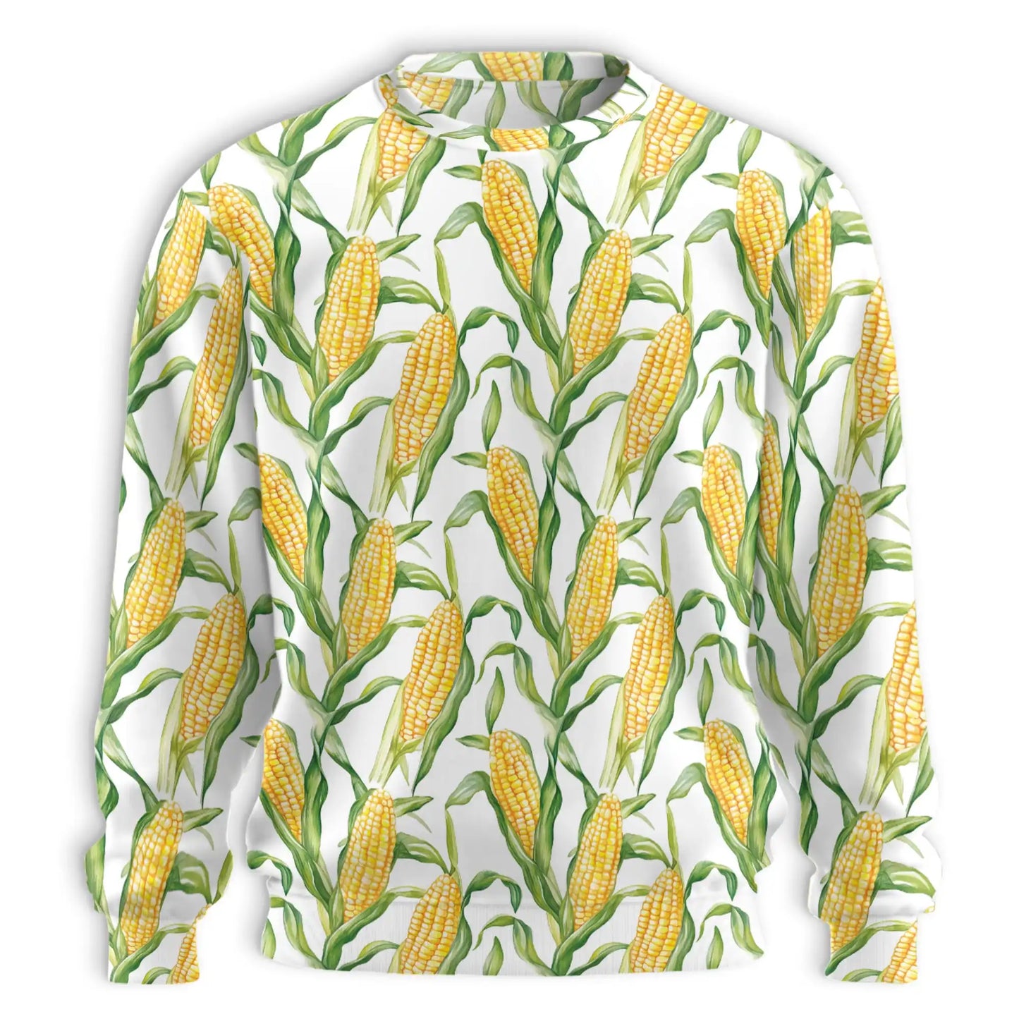 Fresh Corn Sweatshirt, 3D All Over Print Agricultural Farm Crewneck Pullover for Men Women, Farmer Corn Lover Gift - Netecom
