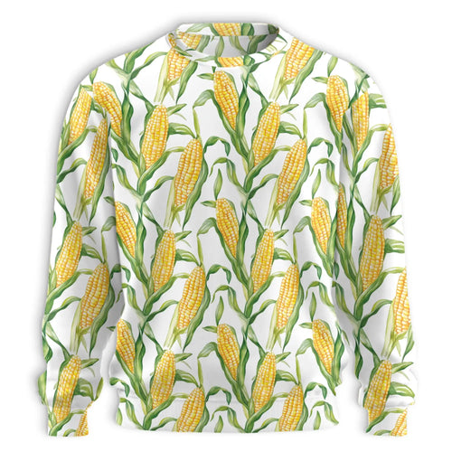 Fresh Corn Sweatshirt, 3D All Over Print Agricultural Farm Crewneck Pullover for Men Women, Farmer Corn Lover Gift - Netecom