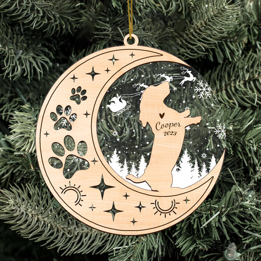Netecom Basset Hound Dog Memorial Suncatcher, Personalized Basset Hound Christmas Ornament with Date Name, Bereavement Gifts for Loss of Pet, Dog Death Sympathy Gifts Pet Loss Sun Catchers, Dog Grief Gift