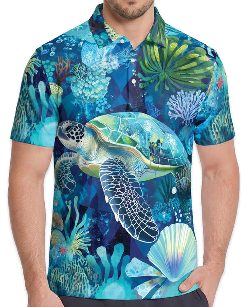 Sea Turtle Ocean Polo Shirt | Netecom