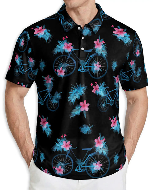 Bicycle Hawaiian Polo Shirt – Floral Summer Style | Netecom