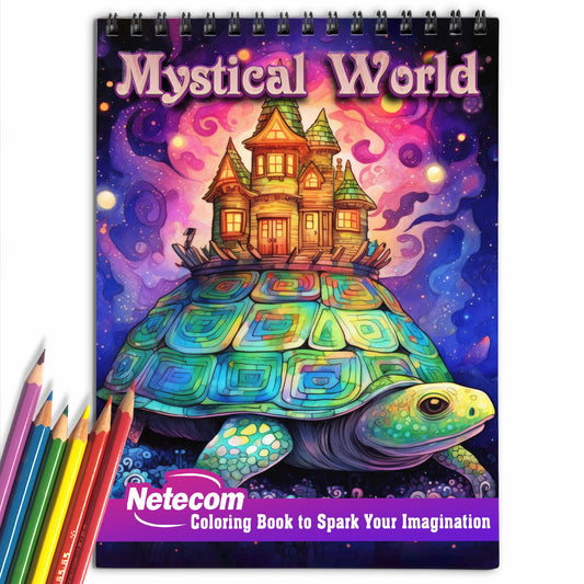 Mystical World Spiral Bound Coloring Book: 30 Mesmerizing Coloring Pages, where Intricate Patterns and Magical Imagery Unite