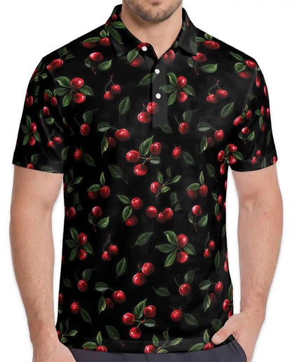 Cherry Fruit Polo Shirt for Men – Classic Fruit Style | Netecom