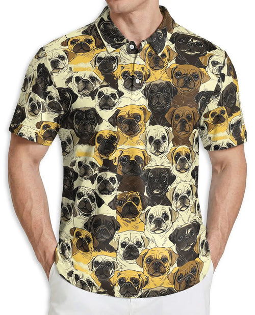 Pug Dog All Over Print Polo Shirt | Netecom