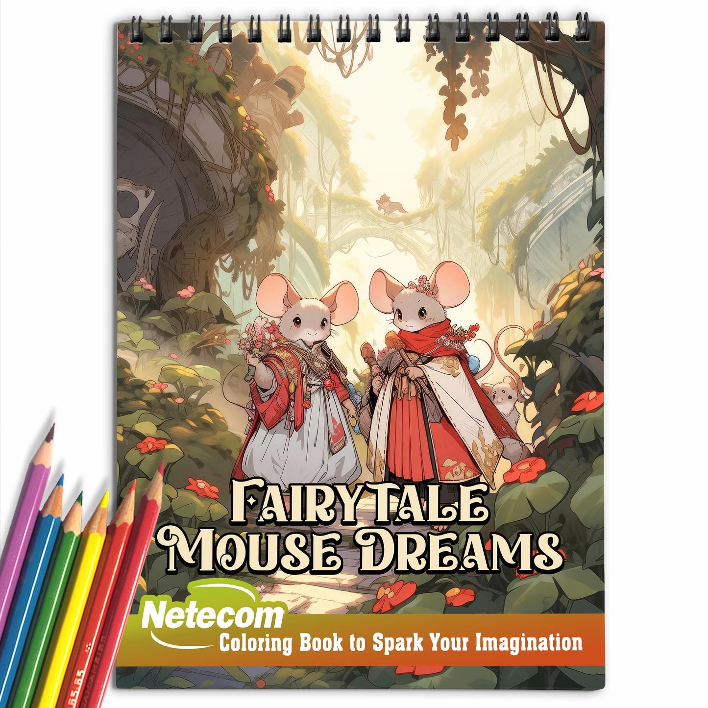 Fairytale Mouse Dreams Spiral Bound Coloring Book, Discover the Magic of Imagination through 30 Exquisitely Illustrated Coloring Pages of Fairytale Mouse Dreams.