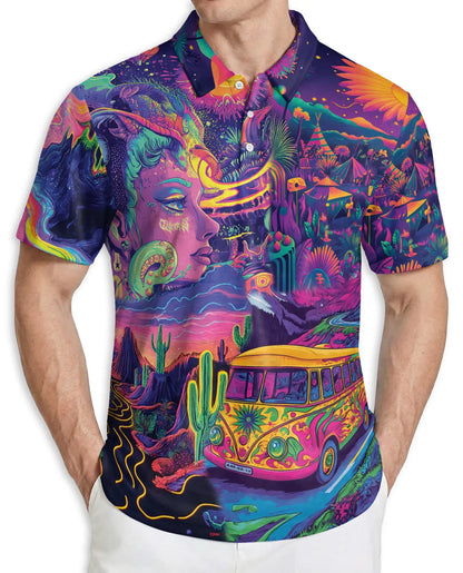 Psychedelic Hippie Van Polo Shirt | Netecom