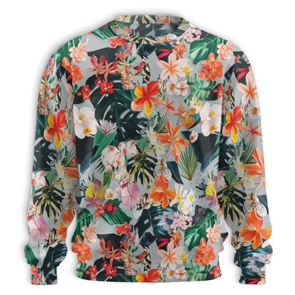 Flower Ephemera Sweatshirt, 3D All Over Print Vintage Floral Collage Crewneck Pullover for Men Women, Botanical Art Lover Gift - Netecom