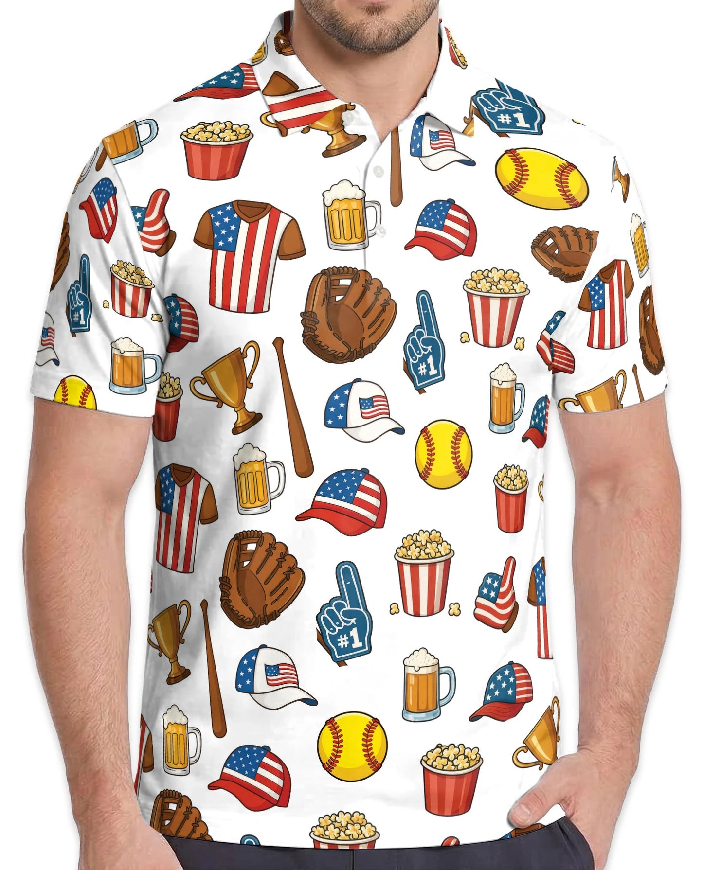 Softball USA Polo Shirt for Men – American Sports Style | Netecom