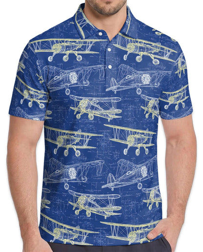 Vintage Aircraft Polo Shirt for Men – Classic Aviation Style | Netecom