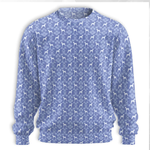 Dog Silhouette Pattern Sweatshirt, 3D All Over Print Canine Crewneck Pullover for Men Women, Dog Lover Gift - Netecom