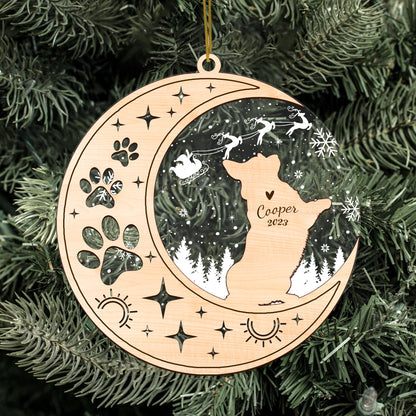 Netecom Corgi Dog Memorial Suncatcher, Personalized Corgi Christmas Ornament with Date Name, Bereavement Gifts for Loss of Pet, Dog Death Sympathy Giftss for Pet Loss Sun Catchers, Dog Grief Gift