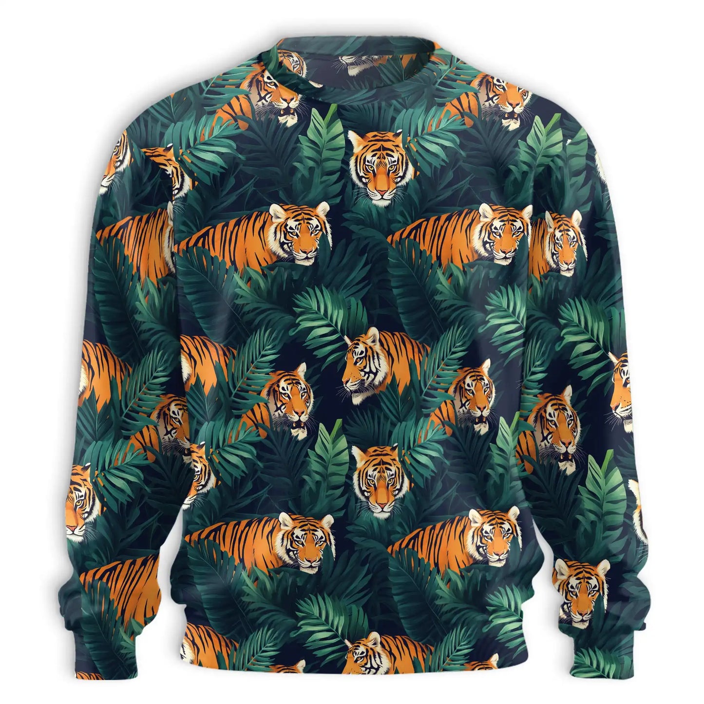 Amazing Tiger Sweatshirt, 3D All Over Print Wild Animal Crewneck Pullover for Men Women, Tiger Lover Gift - Netecom