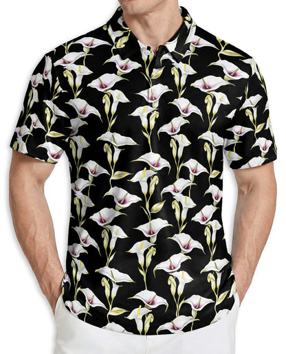 Calla Lily Polo Shirt – Elegant Floral Style | Netecom