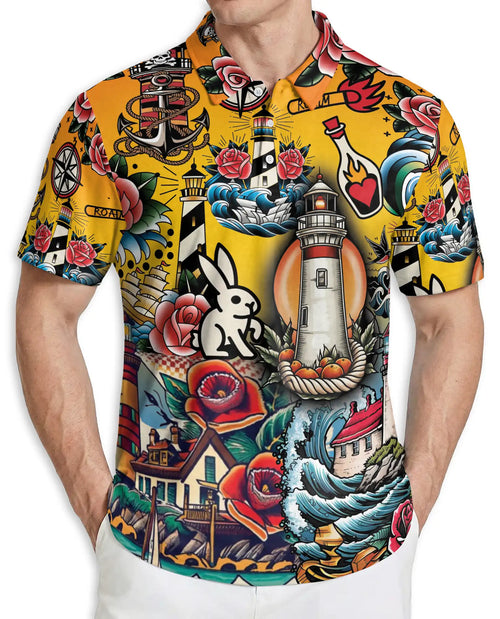 Tattoo Lighthouse Polo Shirt | Netecom