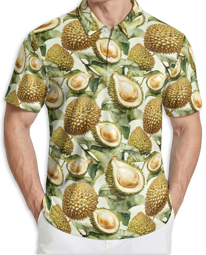 Durian Polo Shirt – Tropical Fruit Print | Netecom