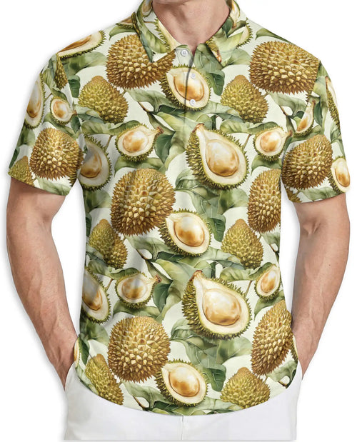 Durian Polo Shirt – Tropical Fruit Print | Netecom