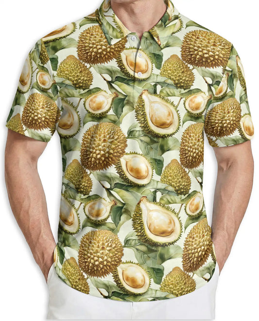 Durian Polo Shirt – Tropical Fruit Print | Netecom