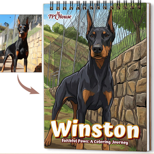 Personalized Dog Coloring Book for Adults – Custom Dog Line Art Coloring Pages from Photos,  12–48 Pages, Unique Keepsake for Pet Lovers, Premium Wooden Cover, Spiral Binding