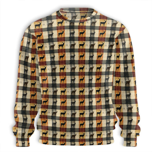 Rustic Deer Sweatshirt, 3D All Over Print Woodland Wildlife Crewneck Pullover for Men Women, Deer Lover Gift - Netecom