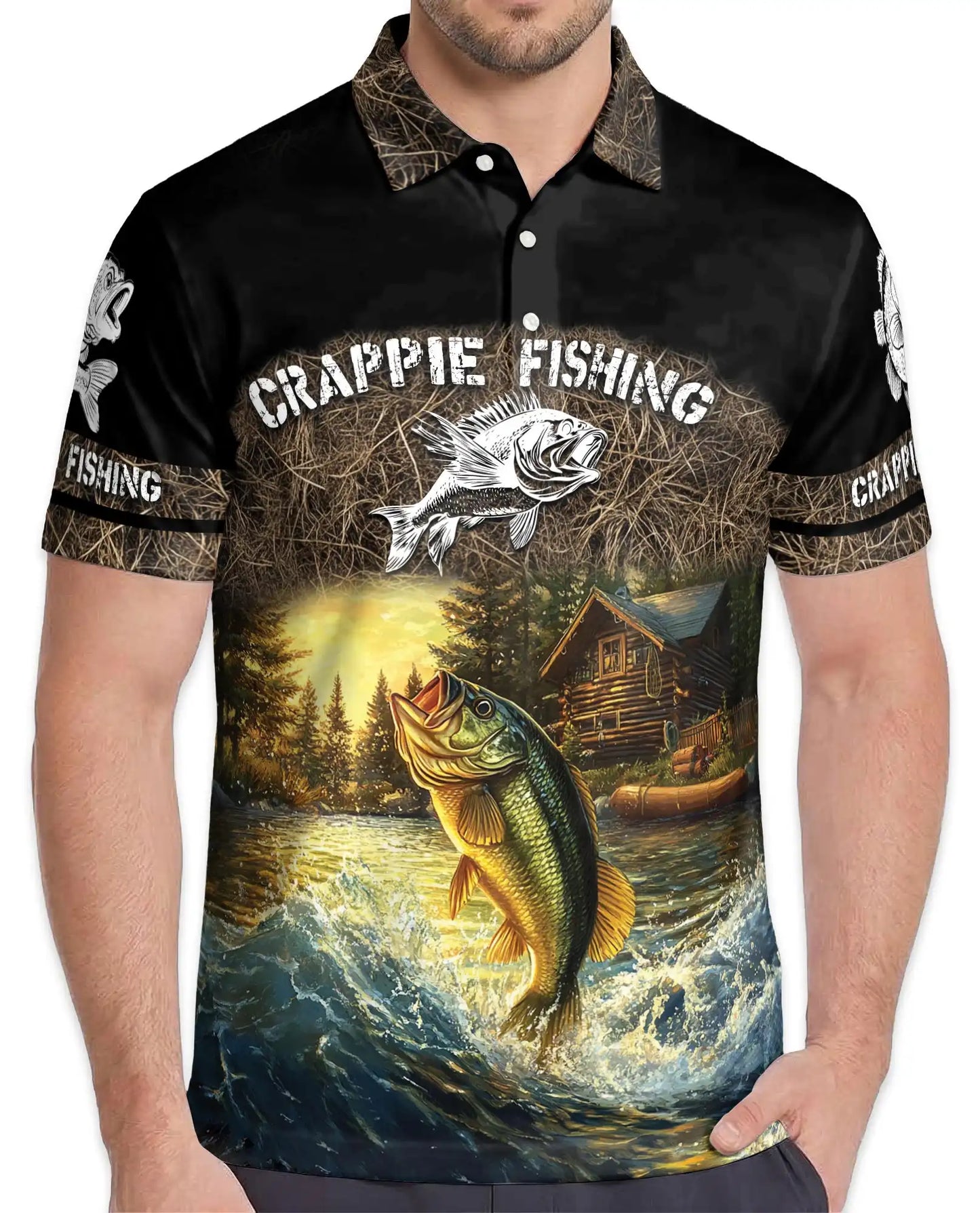 Crappie Fishing Polo Shirt – Bass Lake Outdoor Style | Netecom