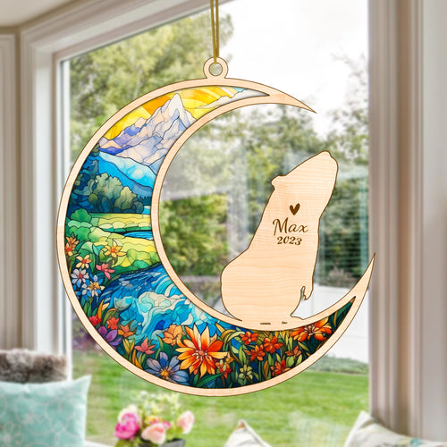 Netecom Guinea Pig Memorial Suncatcher, Personalized Guinea PigChristmas Ornament, Guinea Pig Death Sympathy Gift Pet Loss Sun Catchers, Guinea Pig Grief Gift, Bereavement Gifts for Loss of Guinea Pig