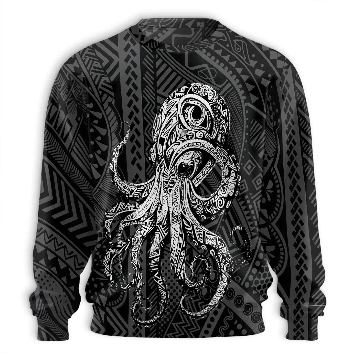 Octopus Graphic Beach Sweatshirt, 3D All Over Print Tropical Ocean Crewneck Pullover for Men Women, Octopus Lover Gift - Netecom