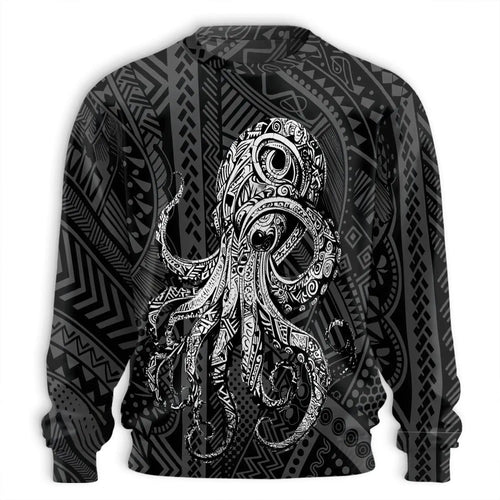 Octopus Graphic Beach Sweatshirt, 3D All Over Print Tropical Ocean Crewneck Pullover for Men Women, Octopus Lover Gift - Netecom