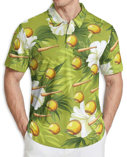 Baseball Hawaiian Polo Shirt – Tropical Sport Style | Netecom