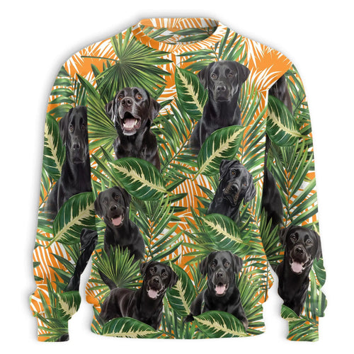 Black Labrador Retriever Dog Sweatshirt, 3D All Over Print Cute Dog Crewneck Pullover for Men Women, Labrador Lover Gift - Netecom