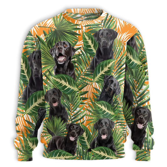 Black Labrador Retriever Dog Sweatshirt, 3D All Over Print Cute Dog Crewneck Pullover for Men Women, Labrador Lover Gift - Netecom