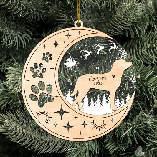 Netecom Chesapeake Bay Retriever Dog Memorial Suncatcher, Personalized Dog Christmas Ornament, Bereavement Gifts for Loss of Pet, Dog Death Sympathy Gifts Pet Loss Sun Catchers, Dog Grief Gift