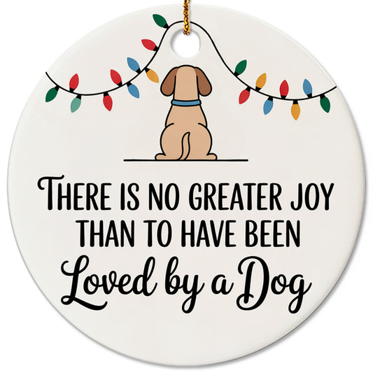 Netecom Vintage Pet Loss Christmas Ornament, There Is No Greater Joy Than To Have Been Loved By A Dog Ceramic Ornament for Xmas Tree Hanging Decorations Gift, Puppy Lover Gifts