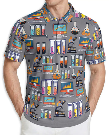 Science Lab Pattern Polo Shirt | Netecom