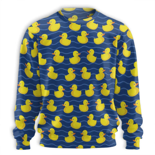 Duck Water Waves Sweatshirt, 3D All Over Print Lake Bird Crewneck Pullover for Men Women, Duck Lover Gift - Netecom