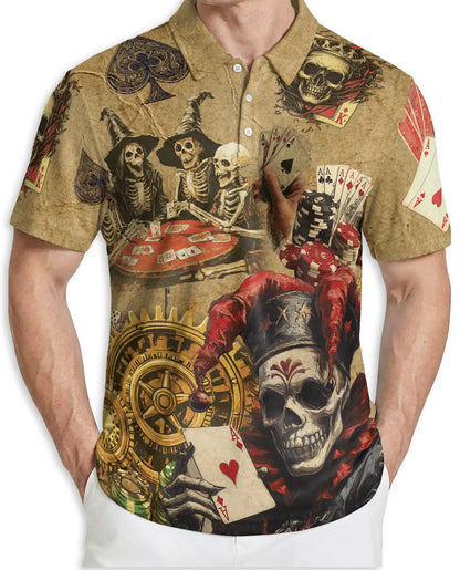 Skull Poker Casino Polo Shirt | Netecom