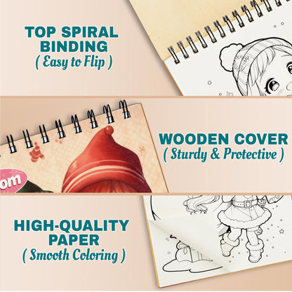 Netecom Chibi Girls Christmas Coloring Pages For Adults