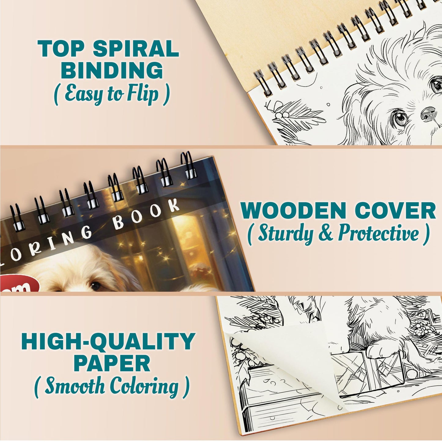 Netecom Christmas Puppies Coloring Pages For Adults