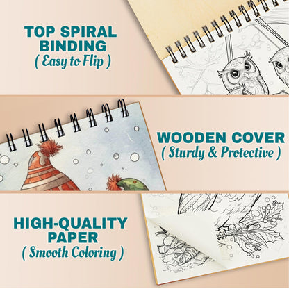 Netecom Christmas Owls Coloring Pages For Adults