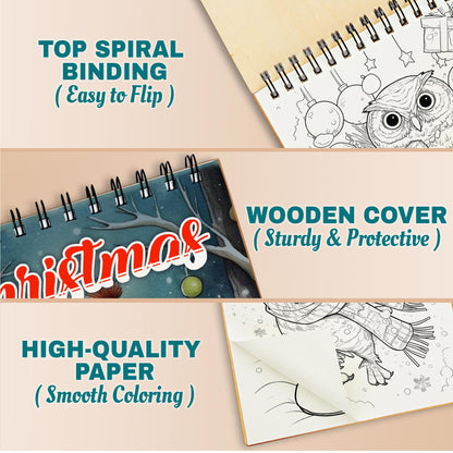 Netecom Christmas Owls Coloring Pages For Adults